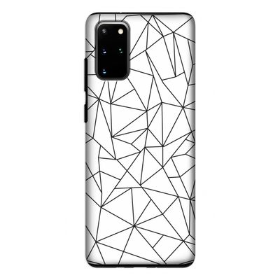 Geometrische lijnen zwart: Samsung Galaxy S20 Plus Tough Case