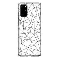 Geometrische lijnen zwart: Samsung Galaxy S20 Plus Tough Case