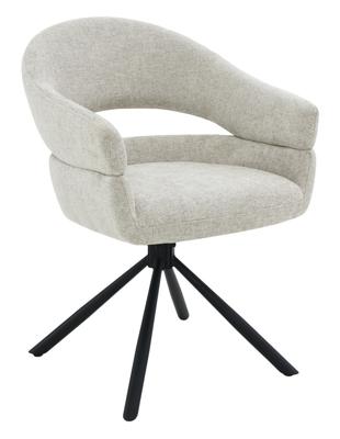 Livingfurn Draaibare Eetkamerstoel 'Linn' kleur Toffee