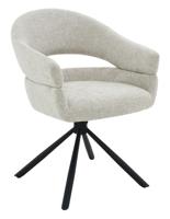 Livingfurn Draaibare Eetkamerstoel 'Linn' kleur Toffee