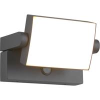 LED Tuinverlichting - Wandlamp Buitenlamp - Trion Sansar - 10W - Warm Wit 3000K - Waterdicht IP54 - Bewegingssensor - Antraciet - Aluminium - thumbnail