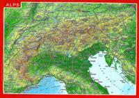 Ansichtkaart Alpen met reliëf | GeoRelief Ansichtkaart Alpen met reliëf | GeoRelief