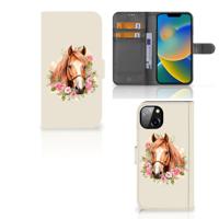 Telefoonhoesje | Met pasjeshouder | voor iPhone 14 Plus Paard