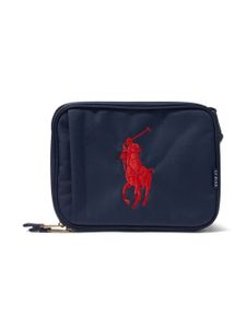 Ralph Lauren Kids sac zippé à motif Polo Pony - Bleu