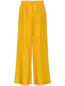 P.A.R.O.S.H. pantalon en soie à coupe ample - Jaune