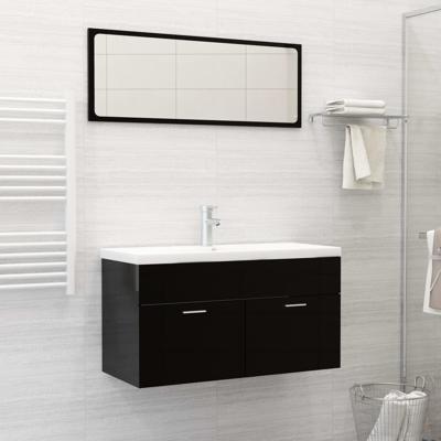Inbouwwastafel met kraan 91x39x18 cm keramiek wit