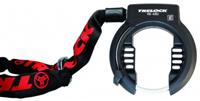 TRELOCK ringslot set "rs 430" inclusief zr 355 insteekketting (100 cm) - zwart/rood