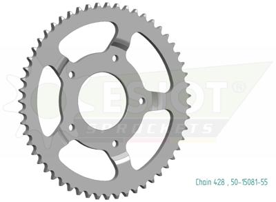 ESJOT Chain wheel 428 55z steel silver