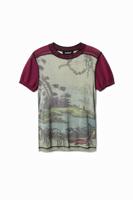 Slim fit arty T-shirt - WHITE - S