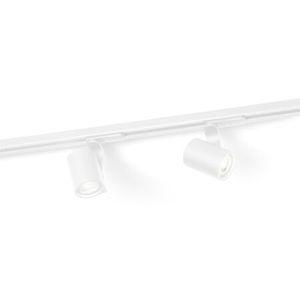 Wever Ducre 1 phase Rails 200 cm met 2 Sqube on Track 1.0 LED Spot - 2700K - Wit