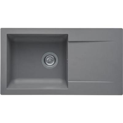 STRADOUR Wastafel gebouwd in EINNA, in SMC GRIS BETON - 16, 1 kom, maat 78 * 43,5 cm, handmatig legen