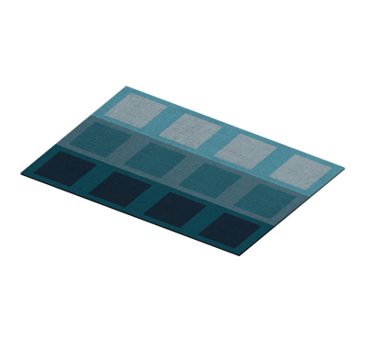 Blauwe vierkanten moderne vinyl placemats