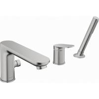 Duravit Wave Badmengkraan - 3-gats - 2 functies - voorsprong 20cm - RVS geborsteld wa5260000070