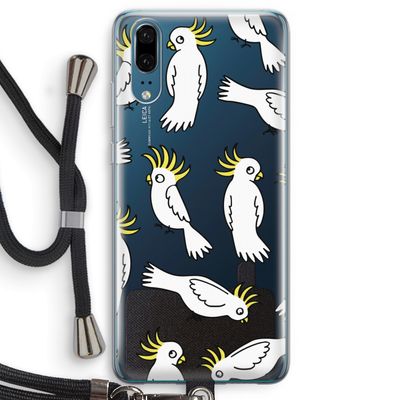 Papegaai: Huawei P20 Transparant Hoesje met koord