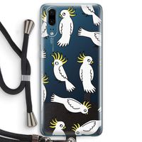 Papegaai: Huawei P20 Transparant Hoesje met koord