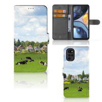 Motorola Moto G22 Telefoonhoesje met Pasjes Koeien