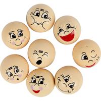 Creativ Company Hoofden, d 20 mm, licht beige, 16 stuk/ 1 doos