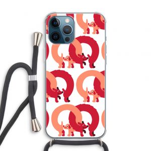 Dogs: iPhone 12 Pro Transparant Hoesje met koord