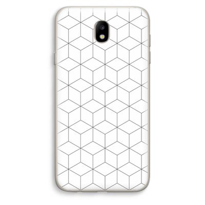 Zwart-witte kubussen: Samsung Galaxy J7 (2017) Transparant Hoesje