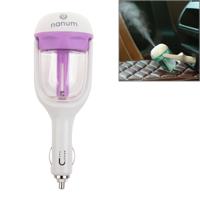 Nanum 50mL 180 Degree Rotation Aromatherapy Air Purifier Humidifier with Light only for DC 12V Car Auto(Purple)