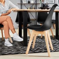 tectake - 2 eetkamerstoelen Friederike - wit - 403810 - thumbnail