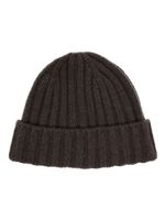 Brunello Cucinelli bonnet en cachemire à design nervuré - Marron