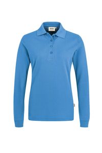 Hakro 215 Women's long-sleeved polo shirt MIKRALINAR® - Malibu Blue - 5XL