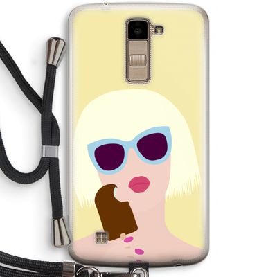 Ice cream: LG K10 (2016) Transparant Hoesje met koord