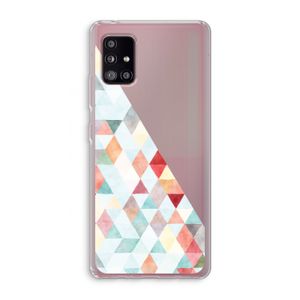 Gekleurde driehoekjes pastel: Samsung Galaxy A51 5G Transparant Hoesje
