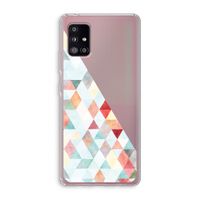 Gekleurde driehoekjes pastel: Samsung Galaxy A51 5G Transparant Hoesje