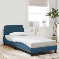 Bedframe met hoofdeinde "Dover" fluweel blauw 80x200 cm