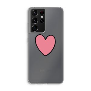 Hartje: Samsung Galaxy S21 Ultra Transparant Hoesje