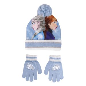 Disney Frozen winterset 2-delig - muts/handschoenen - blauw - voor kinderen   -