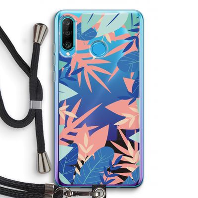Tropisch: Huawei P30 Lite Transparant Hoesje met koord