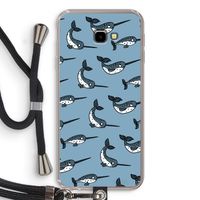 Narwhal: Samsung Galaxy J4 Plus Transparant Hoesje met koord Narwhal: Samsung Galaxy J4 Plus Transparant Hoesje met koord