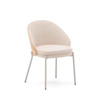 Kave Home Eetkamerstoel 'Eamy' Essenhout, kleur Beige