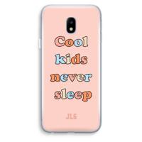 Cool Kids Never Sleep: Samsung Galaxy J3 (2017) Transparant Hoesje