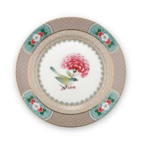 Plate Blushing Birds Khaki 17cm