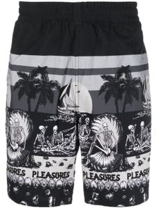 Pleasures short à imprimé graphique - Noir