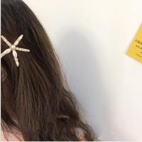 Mode Rhinestone Pearl Starfish haarspeld voor vrouwen Bridal zendspoel haar styling tool