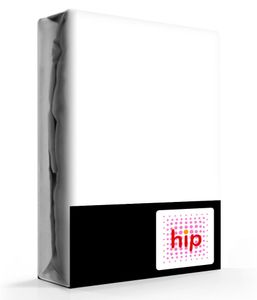 HIP Hoeslaken Satijn Wit-Lits-jumeaux (180x220 cm)