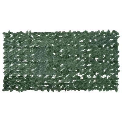 VidaXL Balkonscherm met donkergroene bladeren 200x100 cm