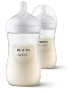 Set van 2 flesjes 260 ml Philips AVENT Natural Response doorzichtig