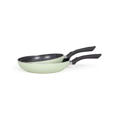 Set van 2 steenlook koekenpannen - Livoo - MEN124VE - Groen