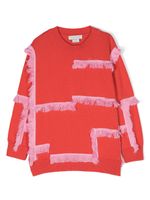 Stella McCartney Kids pull frangé à manches longues - Rouge - thumbnail