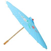 Chinese decoratieve paraplu - lichtblauw - 50 x 80 cm - Aziatisch thema - nylon