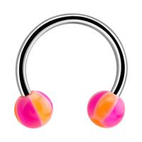 Circular barbell Chirurgisch staal 316L / Acryl Circular Barbells - thumbnail