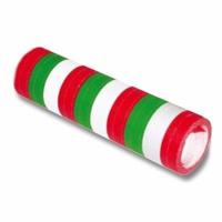 Serpentine rollen groen/rood/wit - papier - 400 cm - Italiaanse kleuren