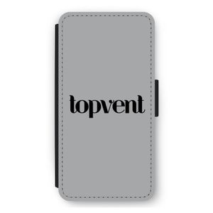 Topvent Grijs Zwart: iPhone 11 Flip Hoesje
