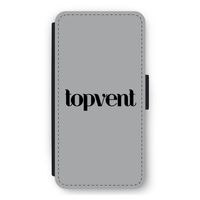 Topvent Grijs Zwart: iPhone 11 Flip Hoesje